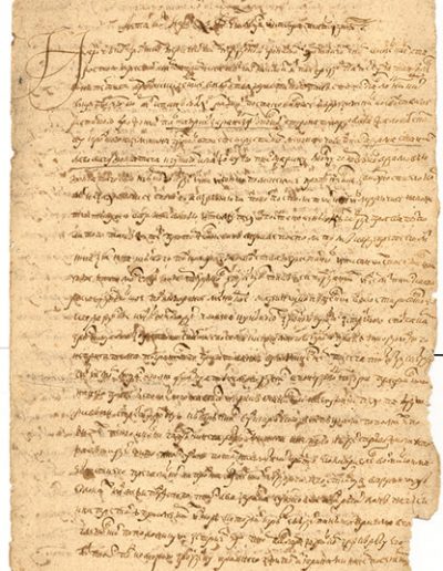 Seniausias Rokiškio dvaro archyvo dokumentas – 1604 m. išrašas iš Brastos seniūnijos teismo knygos dėl 1558 m. vykusios žemės naudmenų bylos