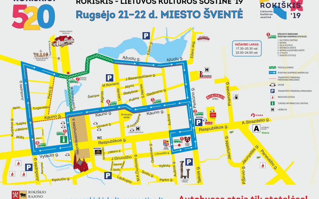 Į miesto šventę atvykite autobusu