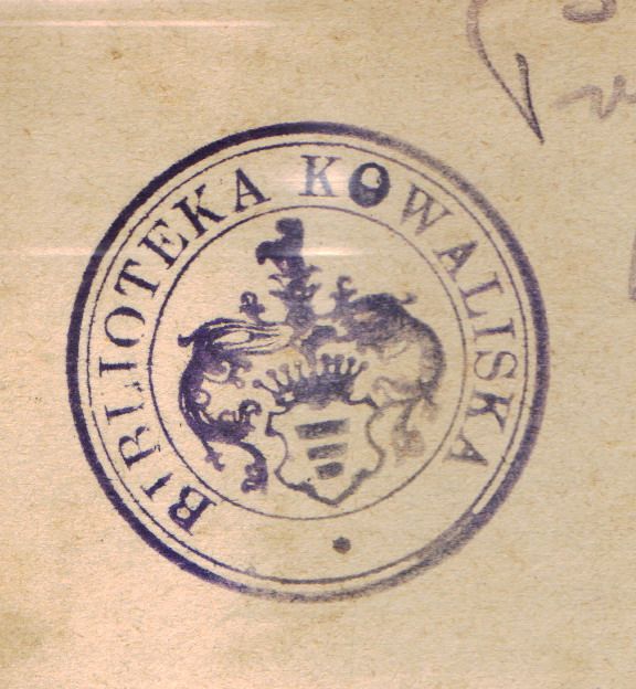 Grafų Komorovskiu bibliotekos spaudas (RKM 3125)