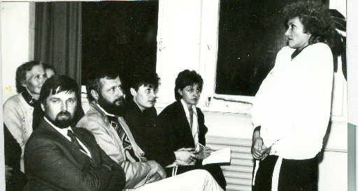 Rokiškėnai - LPS iniciatyvinės grupės nariai. Iš kairės: A.Kuolas, E.Mikaliūnas, S.Krasauskaitė, R.Stankevičiūtė-Vilimienė. N.Ratkienė